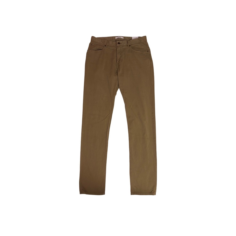 BILLY REID 5-Pocket Pant Mens 32 Tan Khaki Slim Textured Chino Trousers